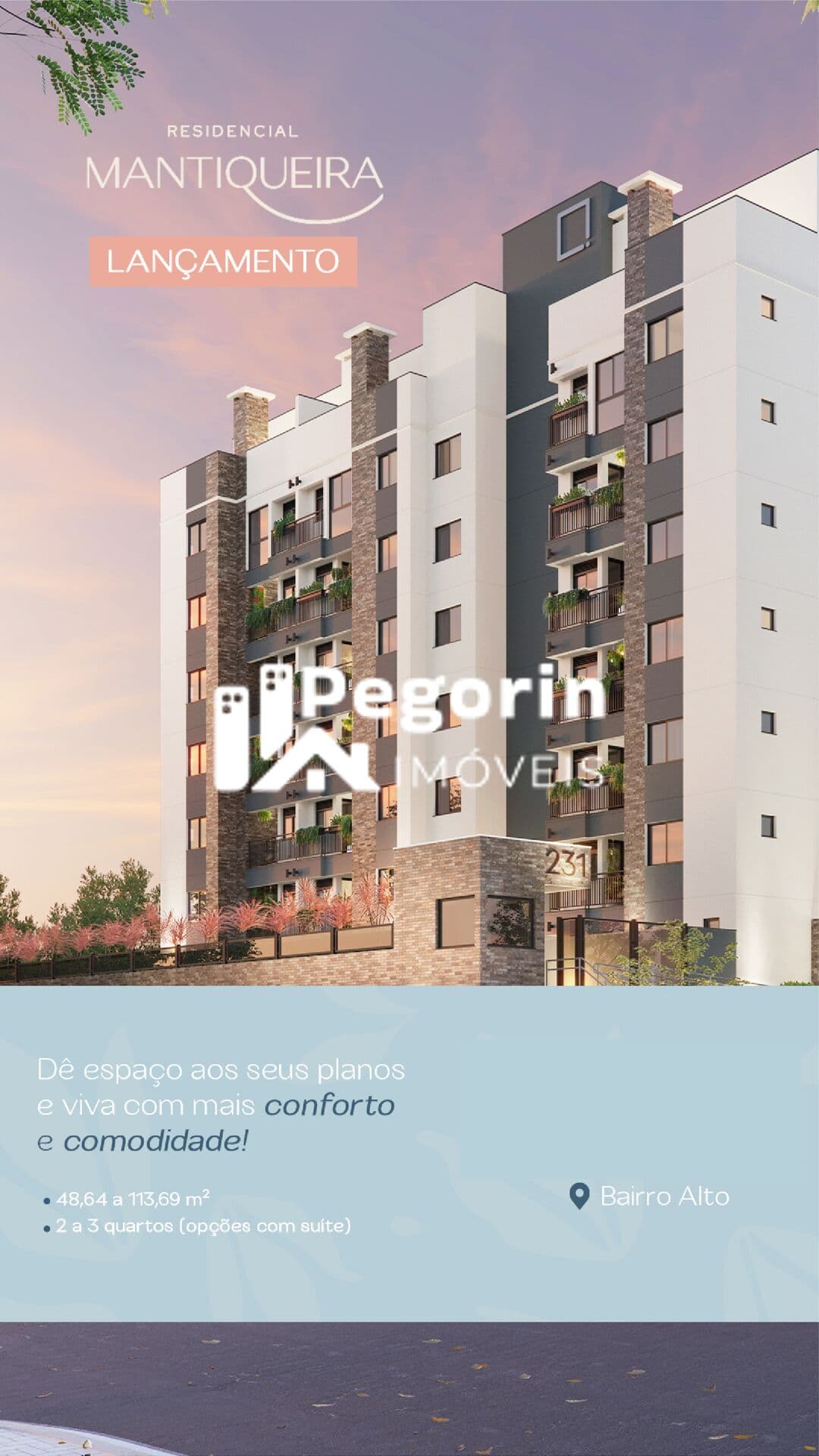 Apartamento à venda em Curitiba, Bairro Alto, com 2 quartos, 56,42m²