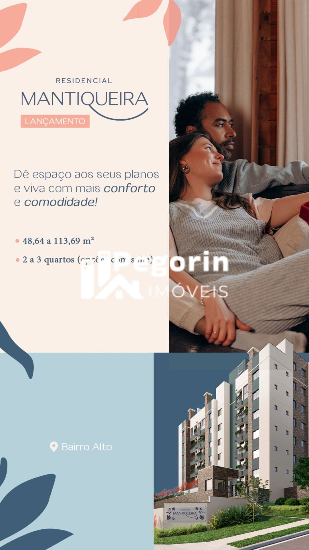 Apartamento à venda em Curitiba, Bairro Alto, com 2 quartos, 56,42m²