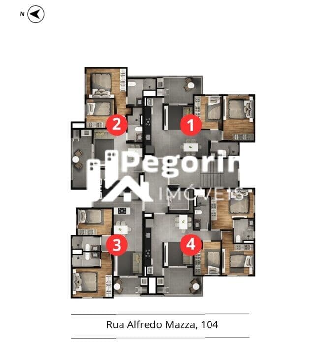 Apartamento Garden à venda em Curitiba, Lindóia, com 2 quartos, 58,88m²