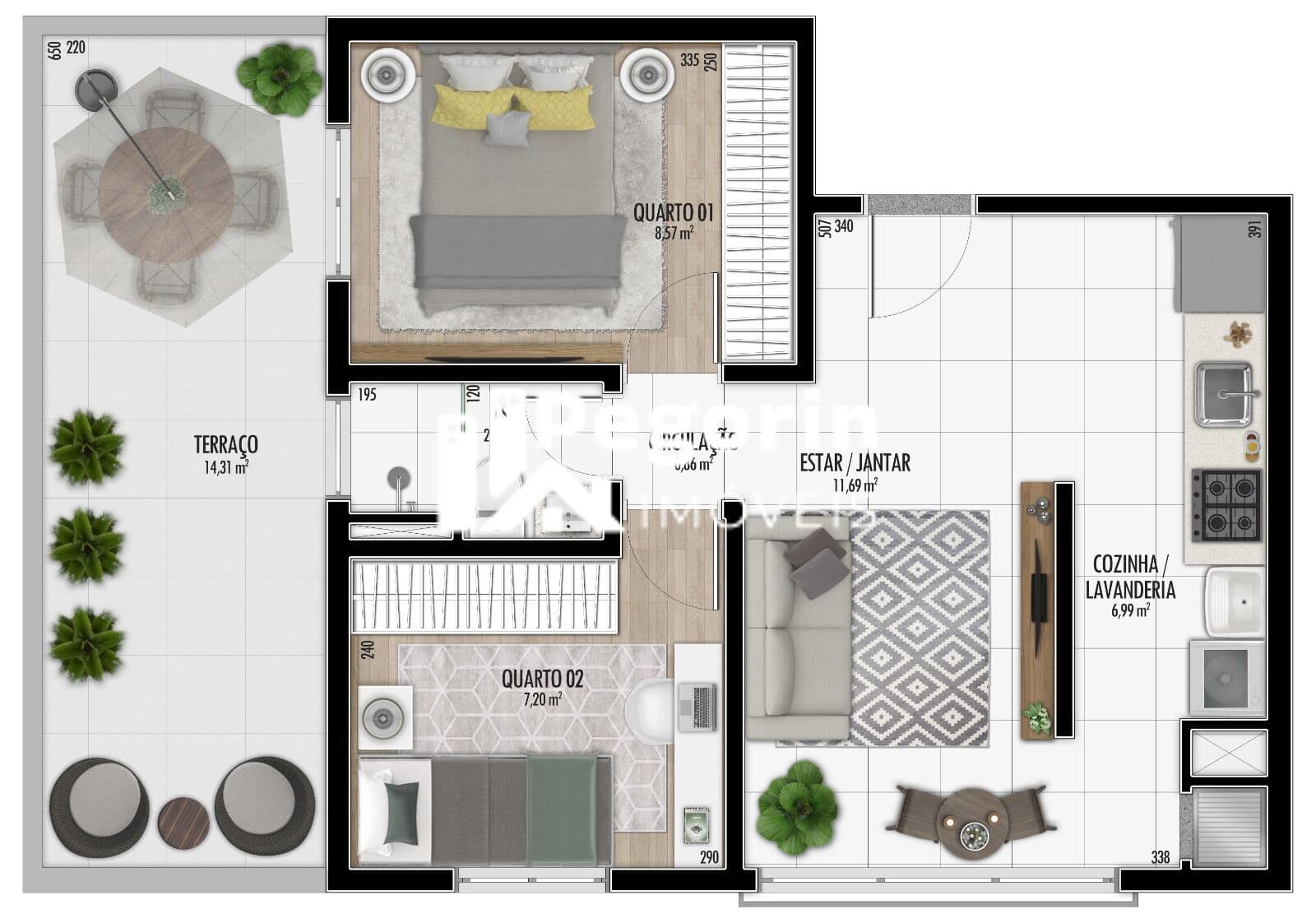 Apartamento à venda em Curitiba, Santa Cândida, com 2 quartos, 48,06m²