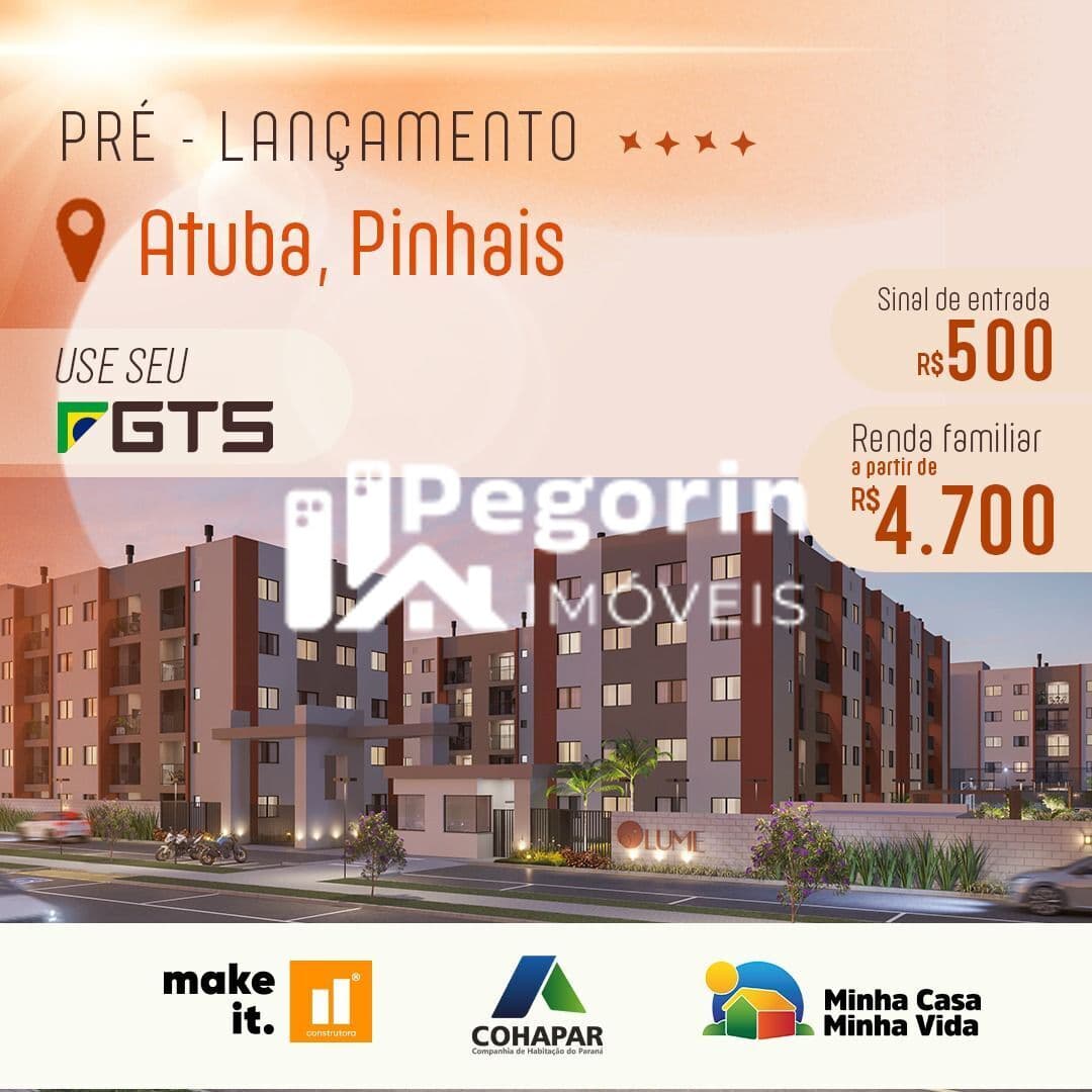 Apartamento à venda em Pinhais, Atuba, com 2 quartos, 44,16m²