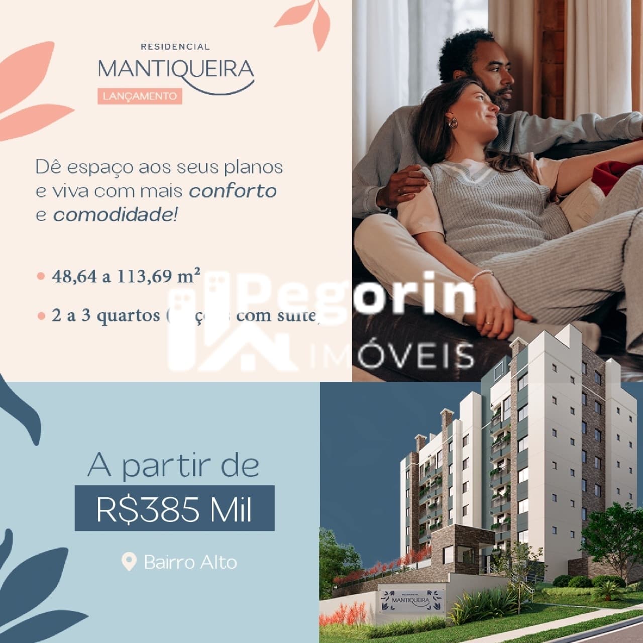 Apartamento à venda em Curitiba, Bairro Alto, com 2 quartos, 56,00m²