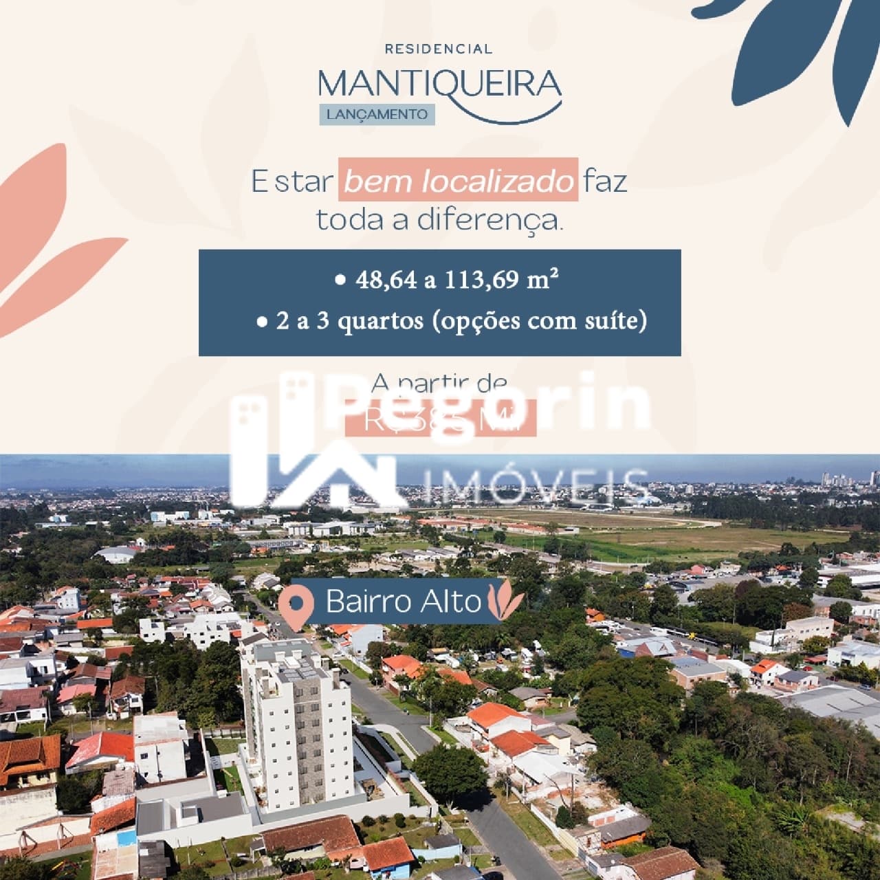 Apartamento à venda em Curitiba, Bairro Alto, com 2 quartos, 56,00m²